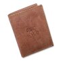 Real leather wallet, compact, high quality, robust reddish brown