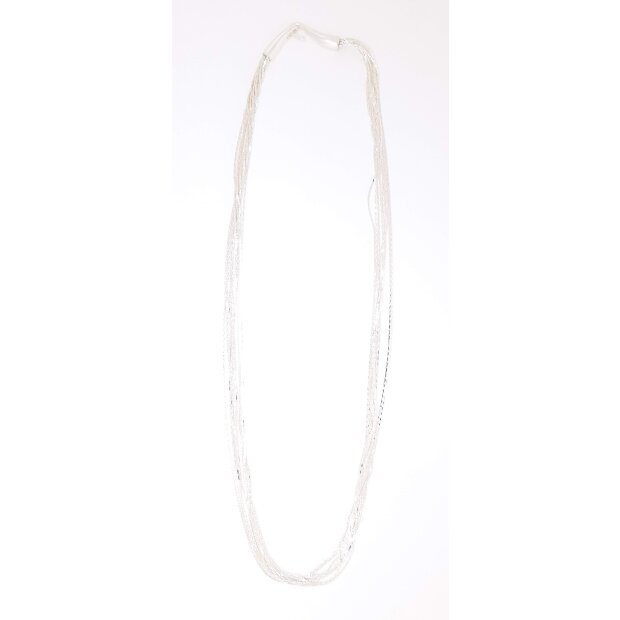 Multirow delicate necklace silver