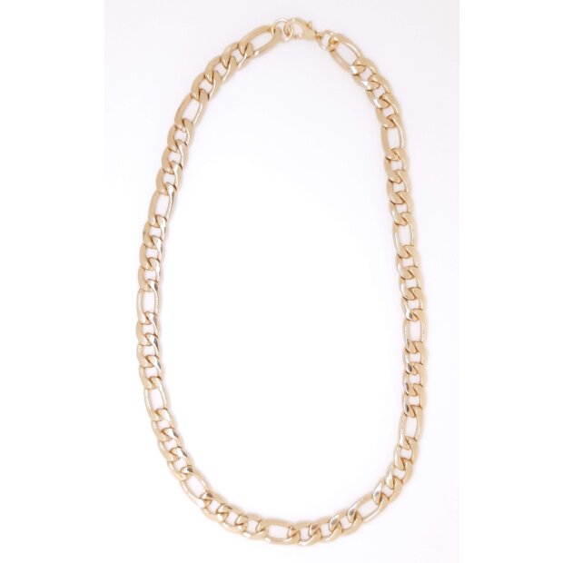 Curb necklace 55 cm long 1,10 cm wide gold