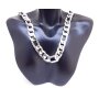 Curb necklace 50 cm long 0,94 cm wide silver