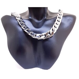 Curb necklace 50 cm long 0,94 cm wide silver