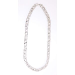 Curb necklace 55 cm long 1,2 cm wide silver