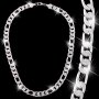 Curb necklace mens necklace 1,2 cm wide silver 55 cm