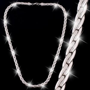 Double curb necklace mens necklace 45 cm long 0,7 cm wide...