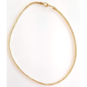 Snake necklace 45 cm long 0,4 cm wide gold