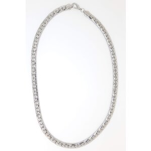 Curb necklace mens necklace 60 cm long 0,9 cm wide silver