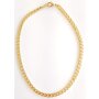 Curb necklace mens necklace 40 cm long 0,6 cm wide shiny gold