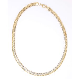 Snake necklace 40 cm long 0,6 cm wide shiny gold