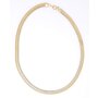 Snake necklace 40 cm long 0,6 cm wide shiny gold
