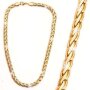 Golden plait necklace mens necklace 0,8 cm wide 45 cm