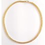 Curb necklace mens necklace 45 cm long 0,5 cm wide shiny gold