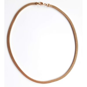 Snake necklace 45 cm long 0,4 cm wide matt gold