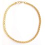 Plait necklace 45 cm long 0,8 cm wide shiny gold