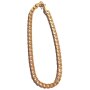 Curb necklace 45 cm long 0,9 cm wide matt gold