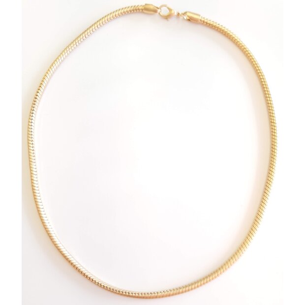 Snake necklace length 45 cm strength 4 mm matt gold