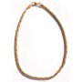 Necklace 45 cm long 0,4 cm wide matt gold