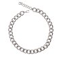 Fashionable necklace curb necklace with massive links silver