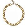 Fashionable necklace curb necklace with massive links gold
