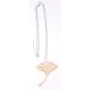 Silver necklace with flower pendant gold