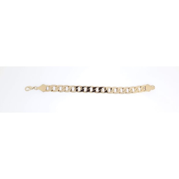 Curb bracelet mens bracelet 22 cm long 1,2 cm wide gold 22 cm