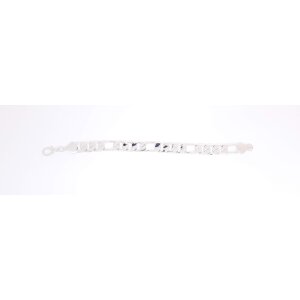 Figaro curb necklace 22 cm long 1,2 cm wide silver