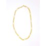Figaro curb necklace mens necklace 45 cm long 0,6 cm wide shiny gold