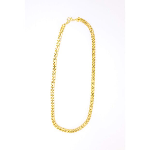 Curb necklace mens necklace 45 cm long 0,6 cm wide gold