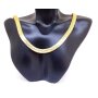 Snake necklace 45 cm long 0,6 cm wide shiny gold