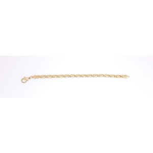 Curb bracelet mens bracelet 20 cm long 0,6 cm wide gold