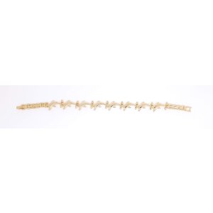 Bracelet with dolphins 20 cm long 1,2 cm wide gold