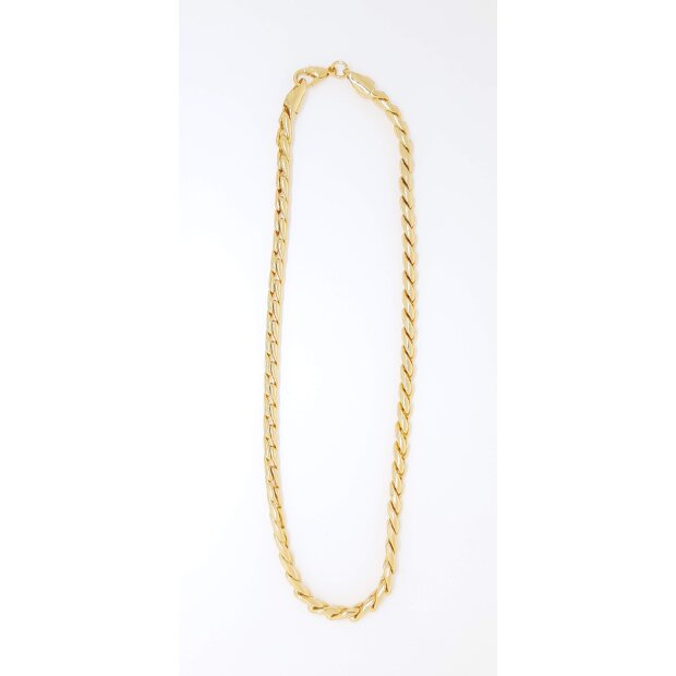 Curb necklace mens necklace length 45 cm strength 5 mm gold shiny gold