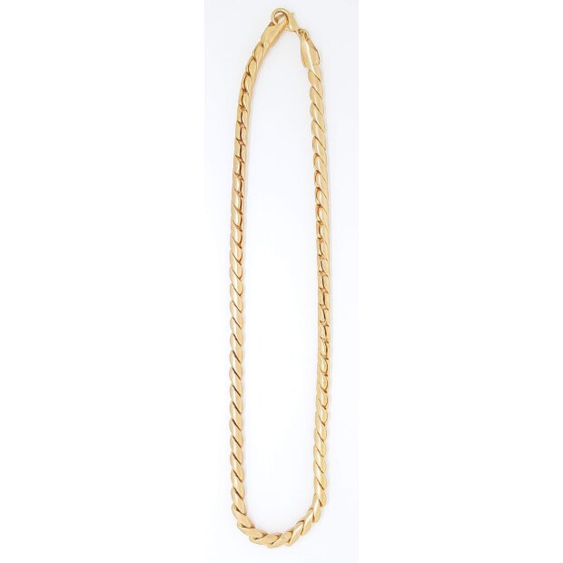 Curb necklace mens necklace length 45 cm strength 5 mm gold matt gold