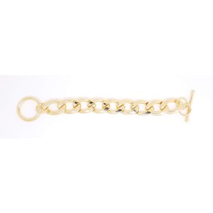Fashionable bracelet curb bracelet with large massive links