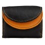Tillberg wallet made from real nappa leather 7 cm x 9,5 cm x 2 cm black+tan