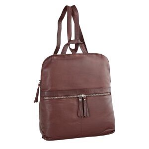 Backpack made from real leather brown