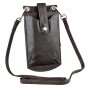 Shoulder bag made from real leather brown