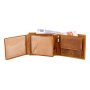 Wallet made from real leather tan