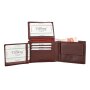 Wallet made from real leather, full leather, reddish brown