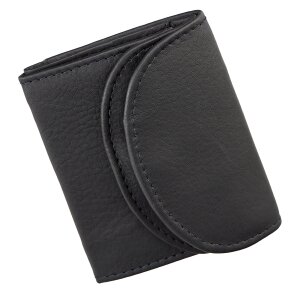 Mini leather wallet made of real leather