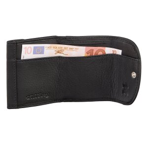 Mini leather wallet made of real leather