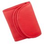 Mini leather wallet made of real leather red