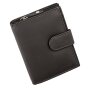 Wallet made of real leather dark brown