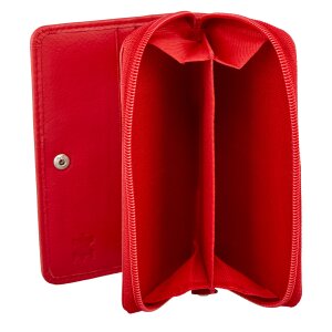 Wallet made of real leather red