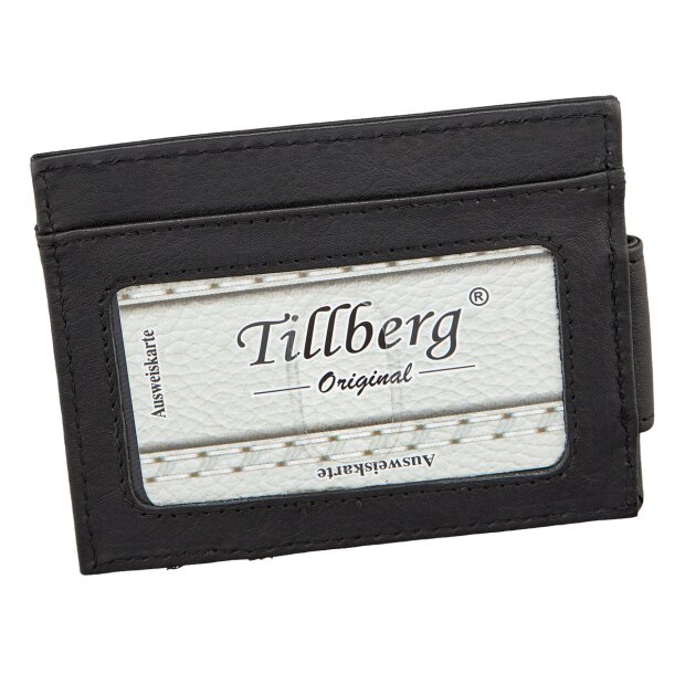 Credit card case made of real leather black