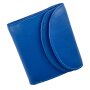 Mini wallet made of real leather navy blue
