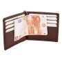 Credit card case with dollar clip reddish brown