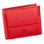 Credit card case with dollar clip made of real leather red