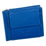 Wallet/credit card case made of real leather navy blue