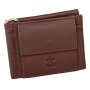 Wallet/credit card case made of real leather reddish brown