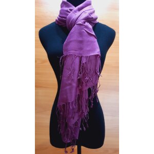 Scarf with fringes 180 cm x 70 cm 100 % viscose